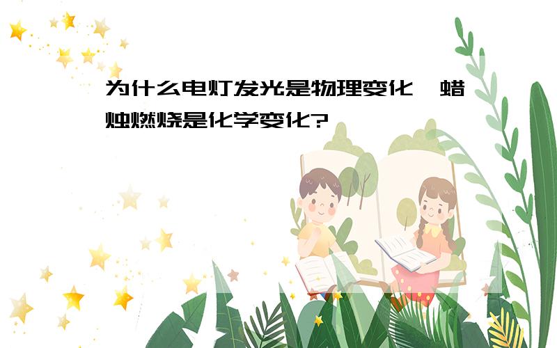 为什么电灯发光是物理变化,蜡烛燃烧是化学变化?