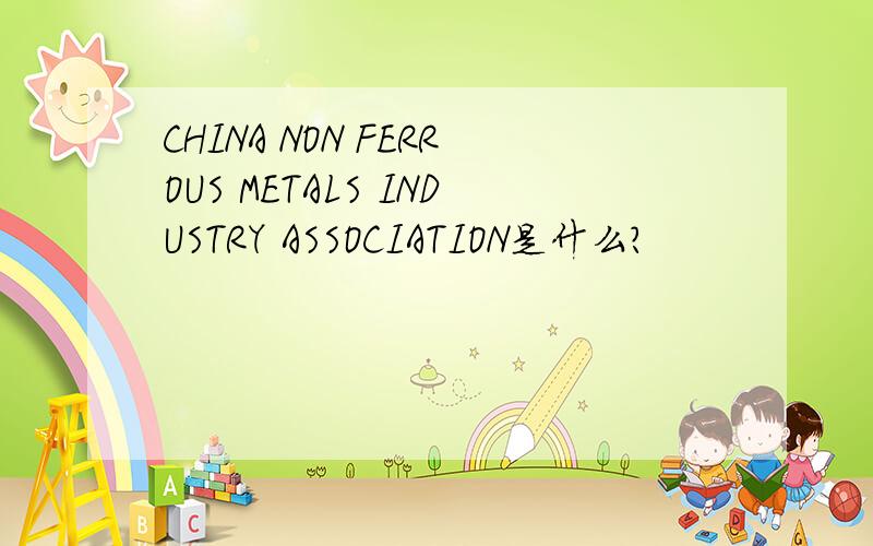 CHINA NON FERROUS METALS INDUSTRY ASSOCIATION是什么?