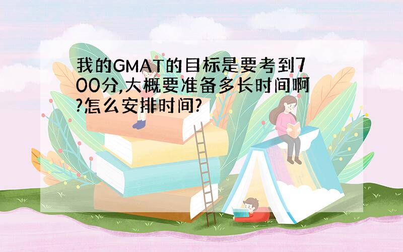 我的GMAT的目标是要考到700分,大概要准备多长时间啊?怎么安排时间?