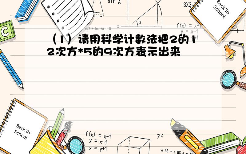 （1）请用科学计数法把2的12次方*5的9次方表示出来