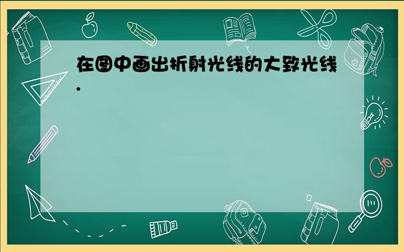 在图中画出折射光线的大致光线.