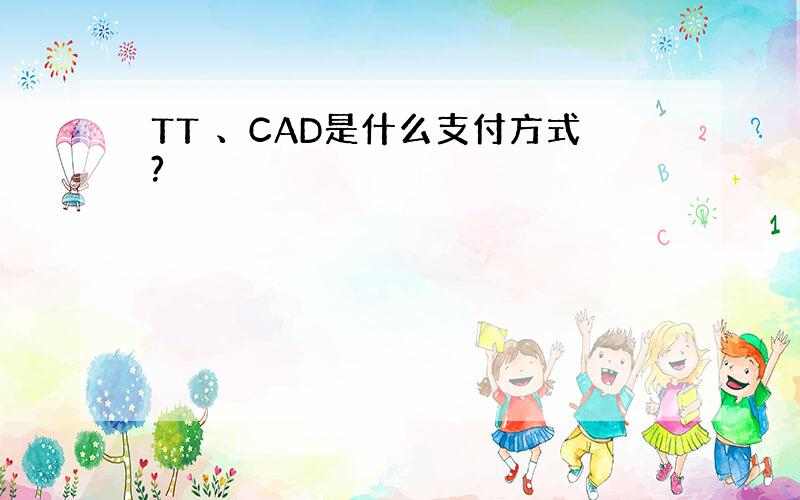 TT 、CAD是什么支付方式?