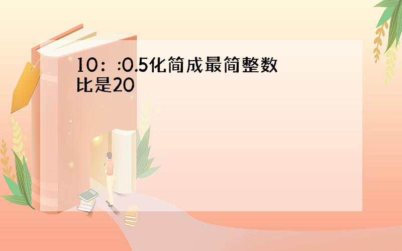 10：:0.5化简成最简整数比是20