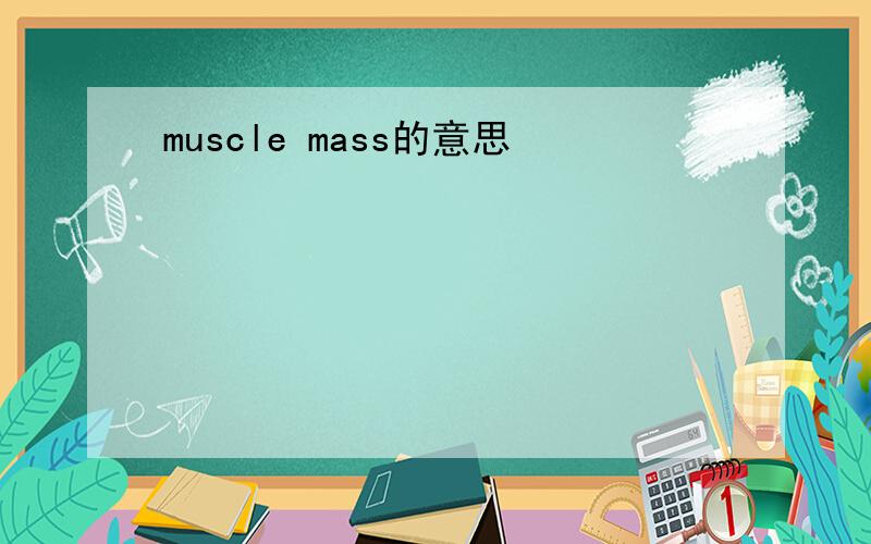 muscle mass的意思