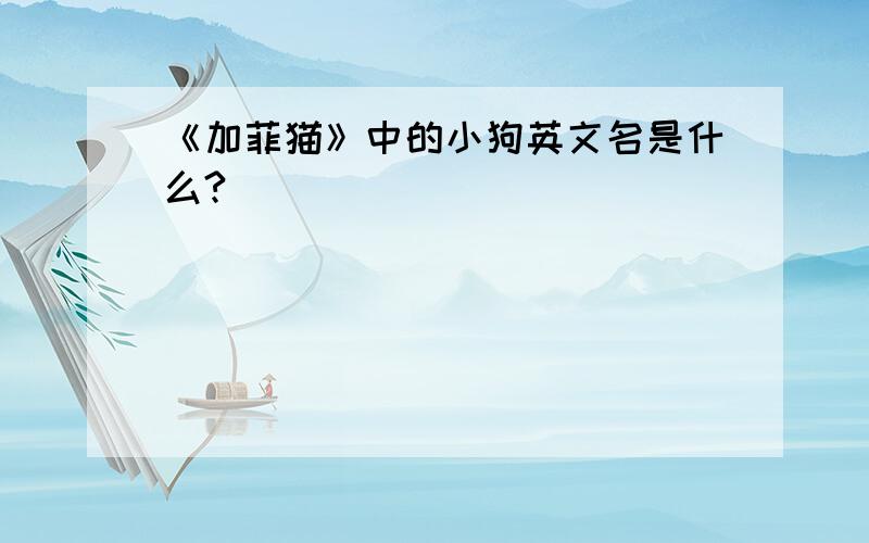 《加菲猫》中的小狗英文名是什么?