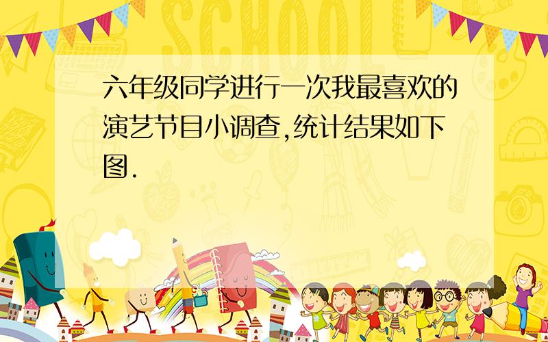 六年级同学进行一次我最喜欢的演艺节目小调查,统计结果如下图.