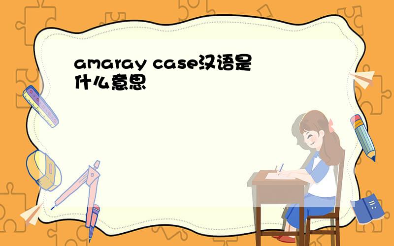 amaray case汉语是什么意思