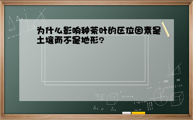 为什么影响种茶叶的区位因素是土壤而不是地形?