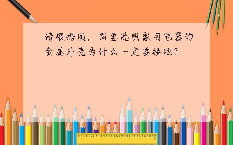 请根据图，简要说明家用电器的金属外壳为什么一定要接地？