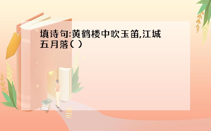 填诗句:黄鹤楼中吹玉笛,江城五月落( )