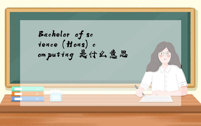 Bachelor of science (Hons) computing 是什么意思