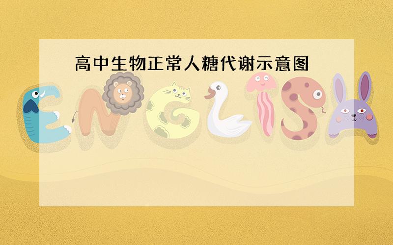 高中生物正常人糖代谢示意图