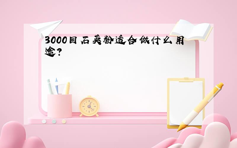 3000目石英粉适合做什么用途?