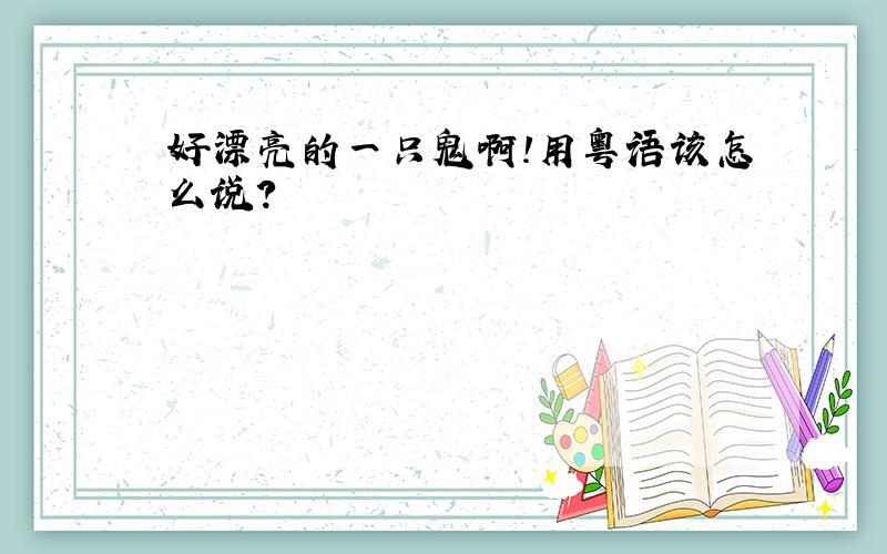 好漂亮的一只鬼啊!用粤语该怎么说?