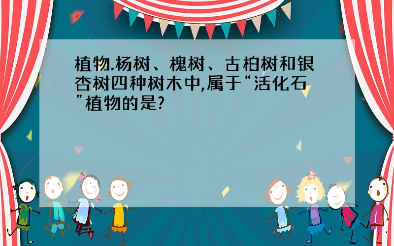 植物.杨树、槐树、古柏树和银杏树四种树木中,属于“活化石”植物的是?