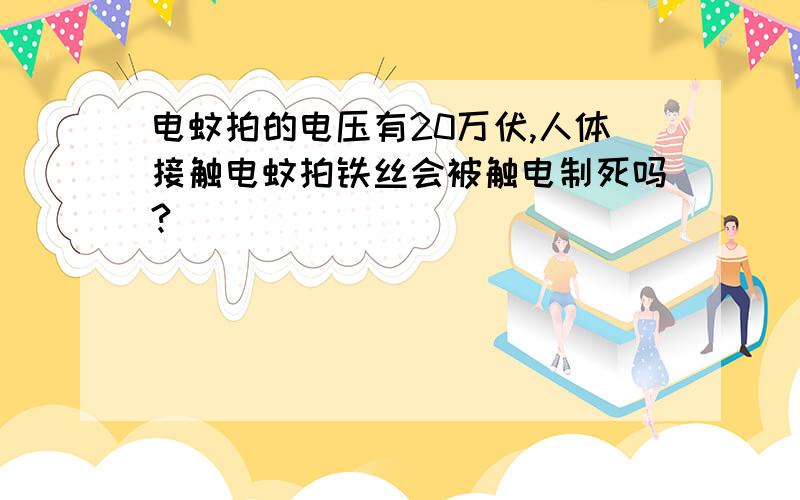 电蚊拍的电压有20万伏,人体接触电蚊拍铁丝会被触电制死吗?