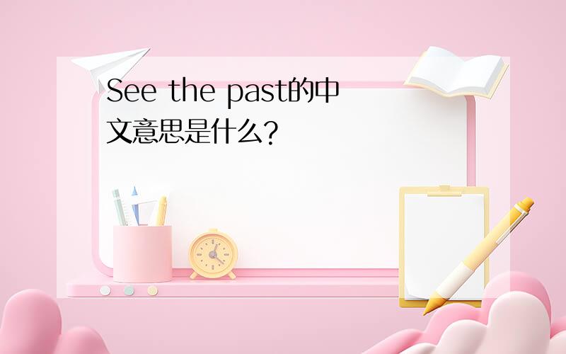 See the past的中文意思是什么?