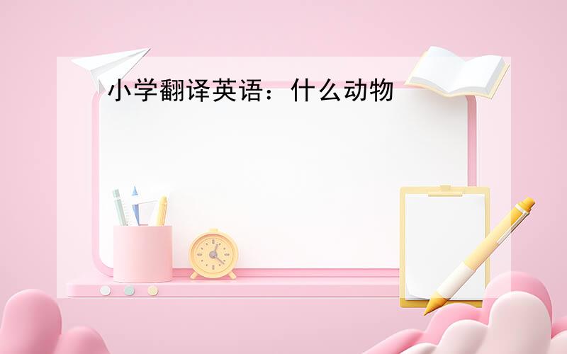 小学翻译英语：什么动物