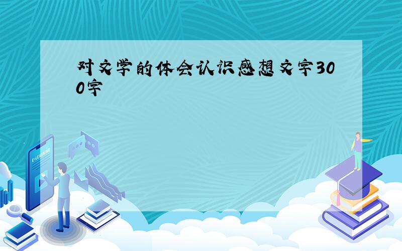 对文学的体会认识感想文字300字