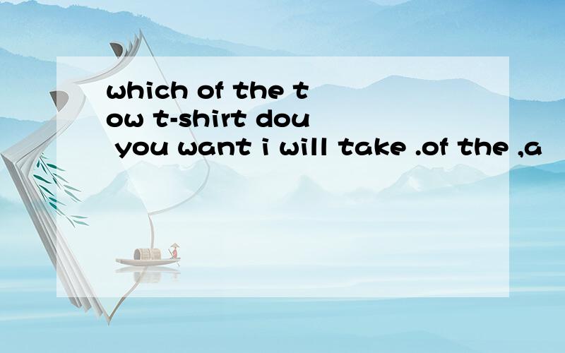 which of the tow t-shirt dou you want i will take .of the ,a