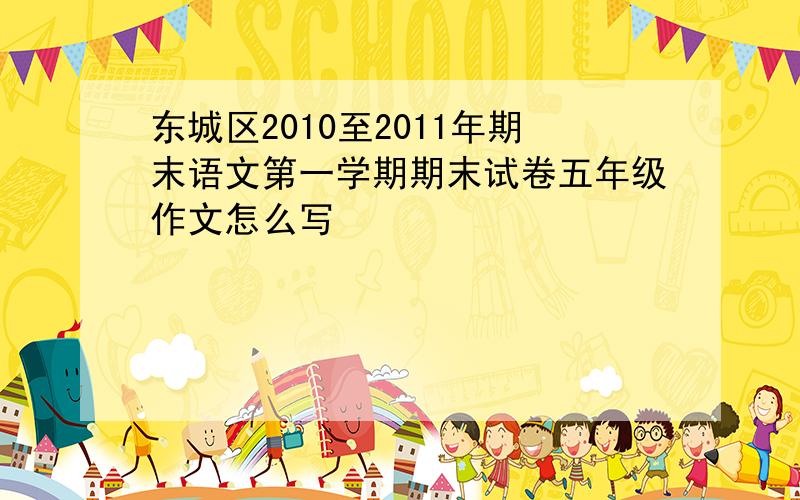 东城区2010至2011年期末语文第一学期期末试卷五年级作文怎么写