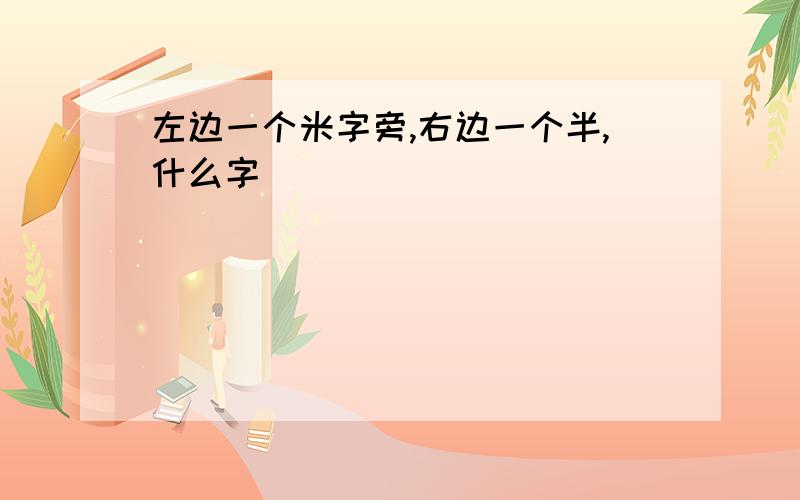 左边一个米字旁,右边一个半,什么字