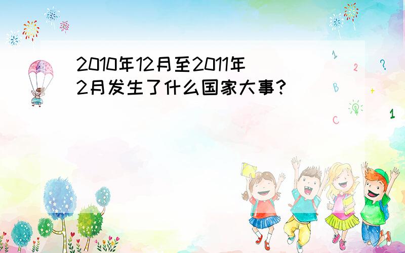 2010年12月至2011年2月发生了什么国家大事?