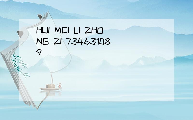 HUI MEI LI ZHONG ZI 734631089