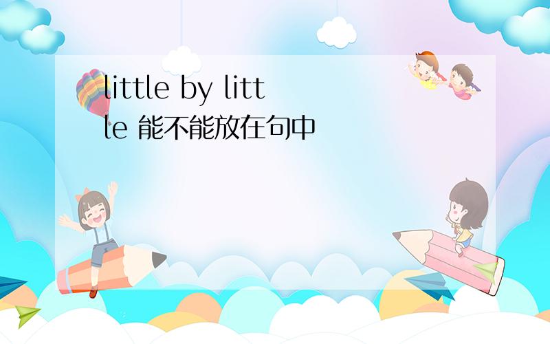 little by little 能不能放在句中