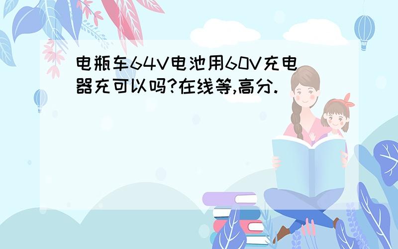 电瓶车64V电池用60V充电器充可以吗?在线等,高分.