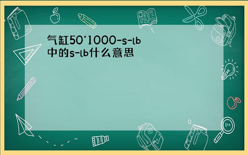 气缸50*1000-s-lb中的s-lb什么意思