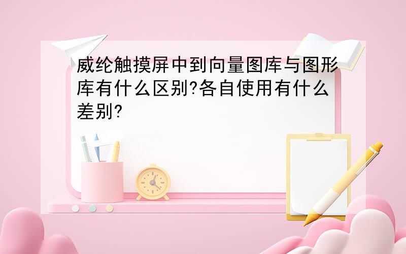 威纶触摸屏中到向量图库与图形库有什么区别?各自使用有什么差别?