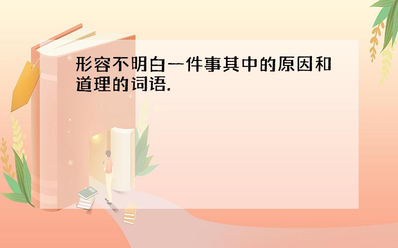 形容不明白一件事其中的原因和道理的词语.