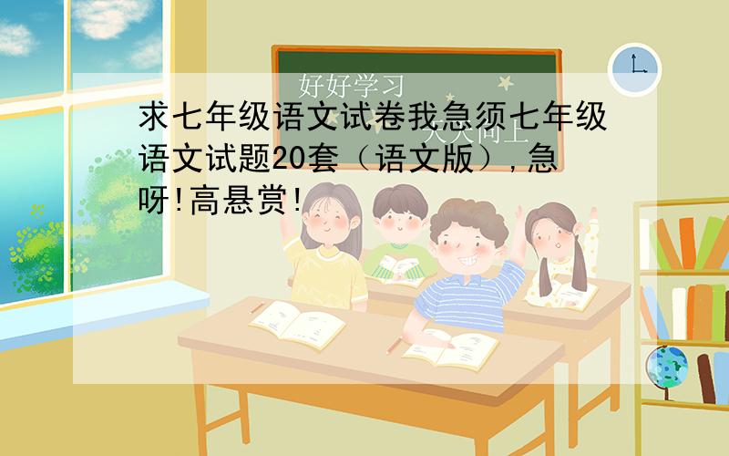 求七年级语文试卷我急须七年级语文试题20套（语文版）,急呀!高悬赏!