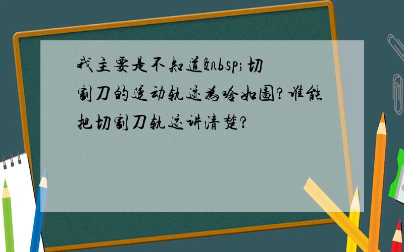 我主要是不知道 切割刀的运动轨迹为啥如图?谁能把切割刀轨迹讲清楚?