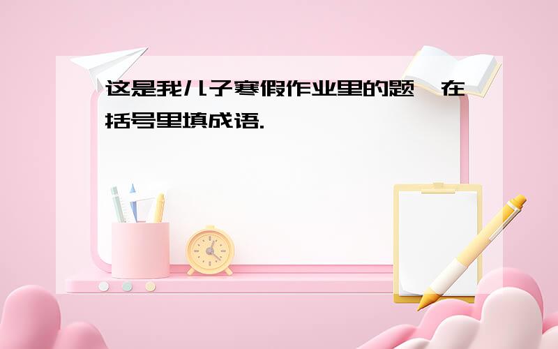 这是我儿子寒假作业里的题,在括号里填成语.