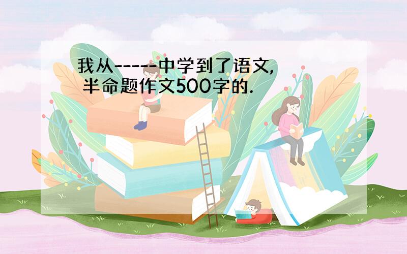 我从-----中学到了语文, 半命题作文500字的.