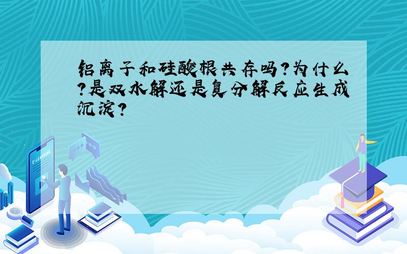 铝离子和硅酸根共存吗?为什么?是双水解还是复分解反应生成沉淀?