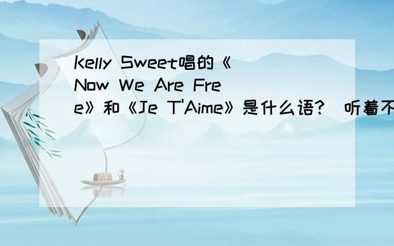 Kelly Sweet唱的《Now We Are Free》和《Je T'Aime》是什么语?（听着不像英文）