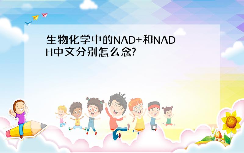 生物化学中的NAD+和NADH中文分别怎么念?