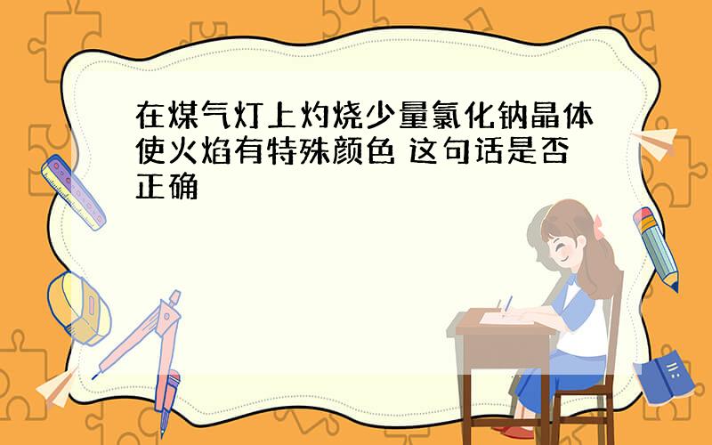 在煤气灯上灼烧少量氯化钠晶体使火焰有特殊颜色 这句话是否正确