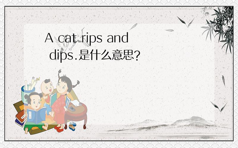 A cat rips and dips.是什么意思?