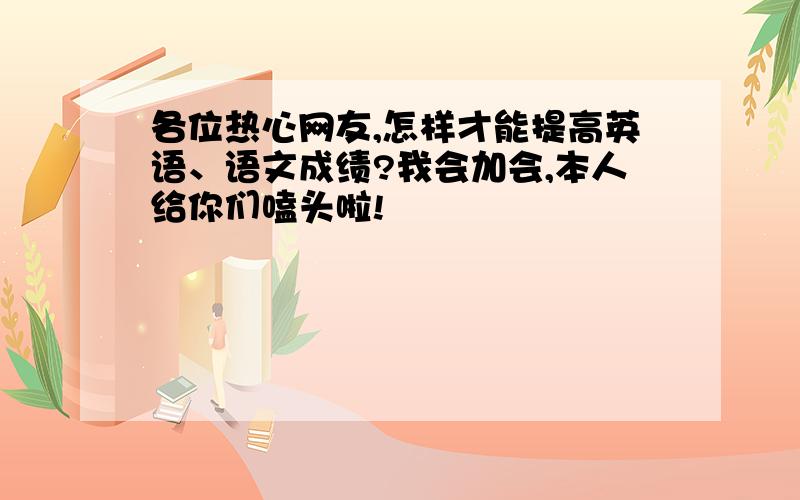 各位热心网友,怎样才能提高英语、语文成绩?我会加会,本人给你们嗑头啦!