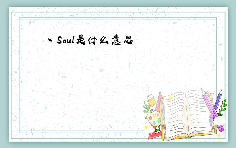 丶Soul是什么意思