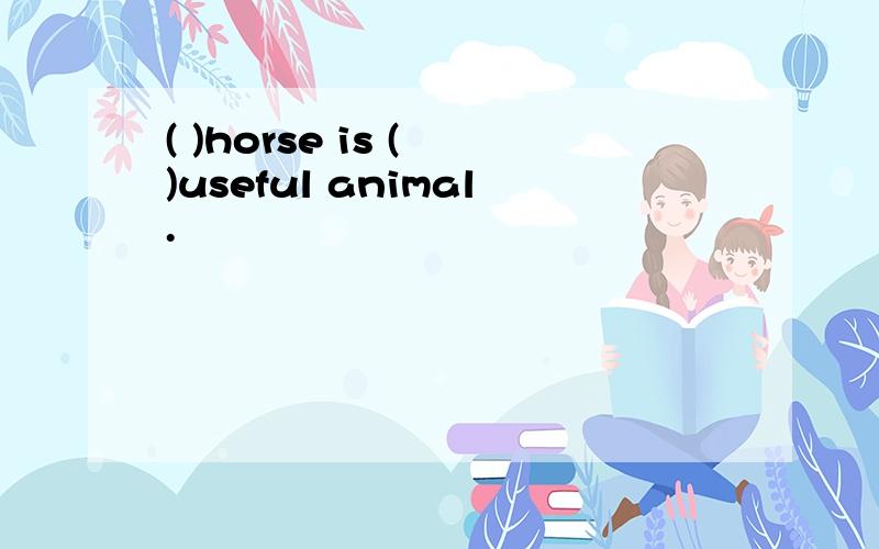 ( )horse is ( )useful animal.