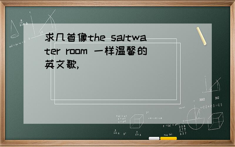 求几首像the saltwater room 一样温馨的英文歌,