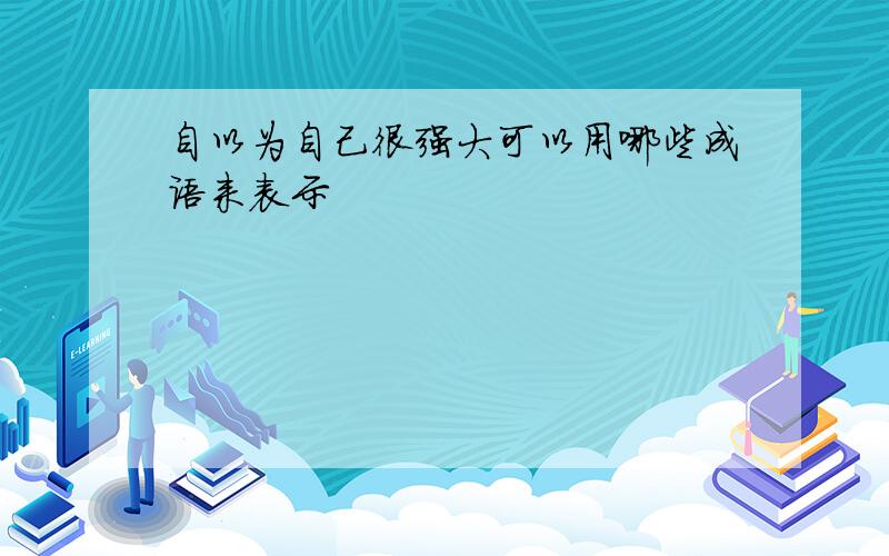 自以为自己很强大可以用哪些成语来表示