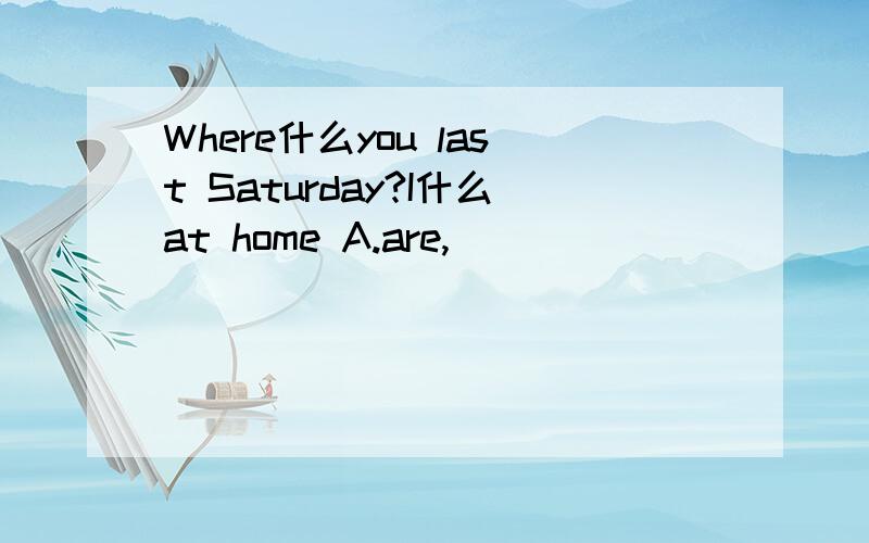 Where什么you last Saturday?I什么at home A.are,