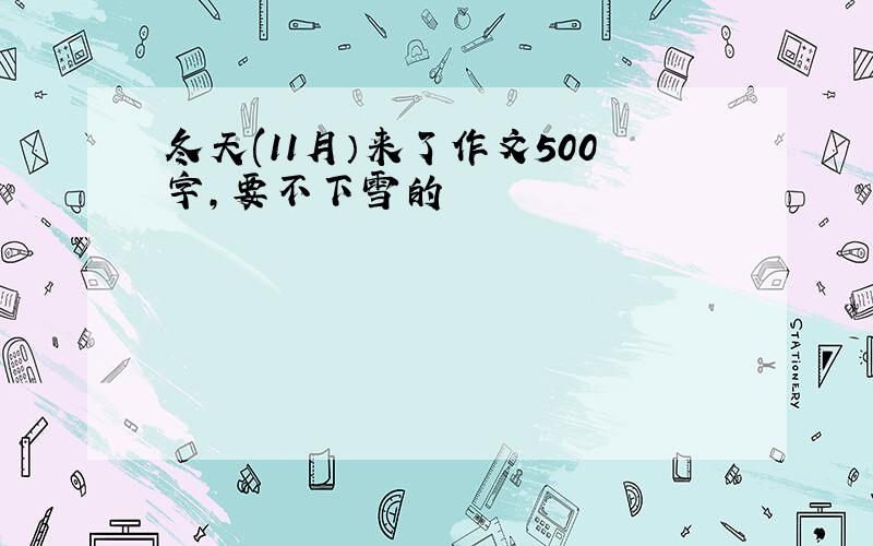 冬天(11月）来了作文500字,要不下雪的