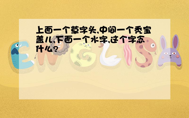 上面一个草字头,中间一个秃宝盖儿,下面一个水字,这个字念什么?